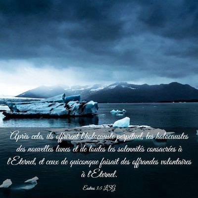 Picture 03 - Esdras 3:5 LSG - Après cela, ils offrirent l'holocauste - Bible Verse Picture