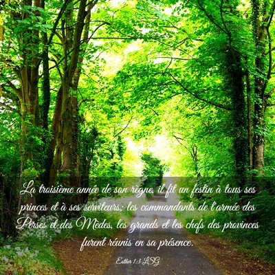 Picture 03 - Esther 1:3 LSG - La troisième année de son règne, il fit un - Bible Verse Picture