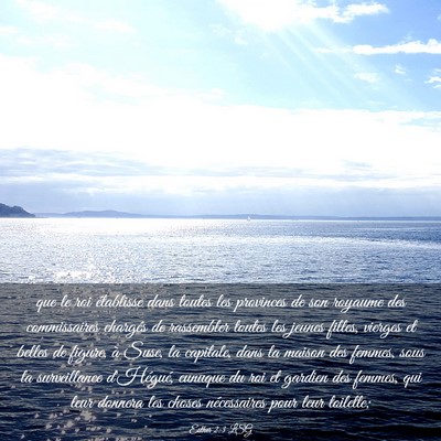 Picture 03 - Esther 2:3 LSG - que le roi établisse dans toutes les provinces - Bible Verse Picture