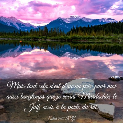 Picture 03 - Esther 5:13 LSG - Mais tout cela n'est d'aucun prix pour moi aussi - Bible Verse Picture