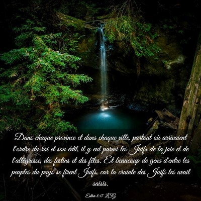 Picture 03 - Esther 8:17 LSG - Dans chaque province et dans chaque ville, - Bible Verse Picture