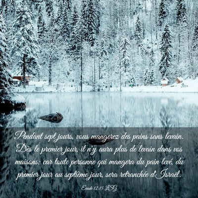 Picture 03 - Exode 12:15 LSG - Pendant sept jours, vous mangerez des pains sans - Bible Verse Picture