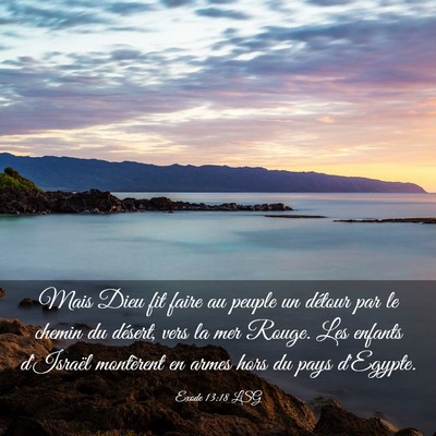 Picture 03 - Exode 13:18 LSG - Mais Dieu fit faire au peuple un détour par le - Bible Verse Picture
