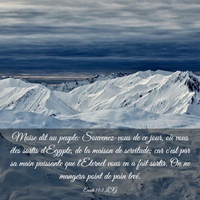 Picture 03 - Exode 13:3 LSG - Moïse dit au peuple: Souvenez-vous de ce jour, - Bible Verse Picture