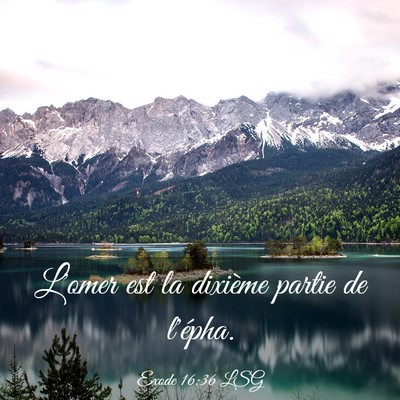 Picture 03 - Exode 16:36 LSG - L'omer est la dixième partie de - Bible Verse Picture
