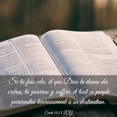Picture 03 - Exode 18:23 LSG - Si tu fais cela, et que Dieu te donne des ordres, - Bible Verse Picture
