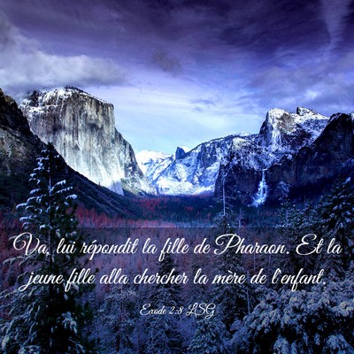 Picture 03 - Exode 2:8 LSG - Va, lui répondit la fille de Pharaon. Et la - Bible Verse Picture