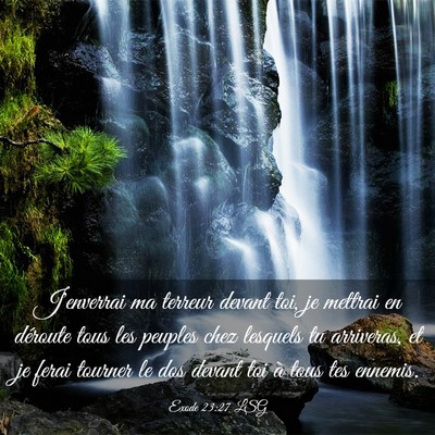 Picture 03 - Exode 23:27 LSG - J'enverrai ma terreur devant toi, je mettrai en - Bible Verse Picture