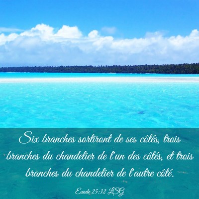 Picture 03 - Exode 25:32 LSG - Six branches sortiront de ses côtés, trois - Bible Verse Picture