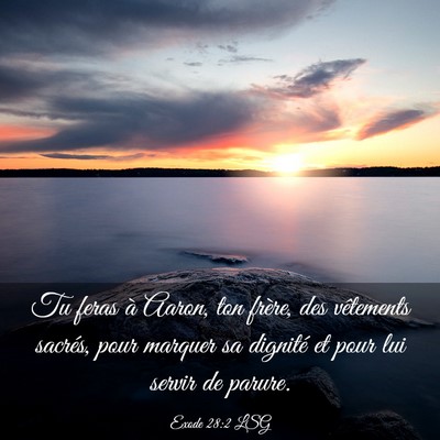 Picture 03 - Exode 28:2 LSG - Tu feras à Aaron, ton frère, des vêtements - Bible Verse Picture