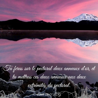 Picture 03 - Exode 28:23 LSG - Tu feras sur le pectoral deux anneaux d'or, et tu - Bible Verse Picture