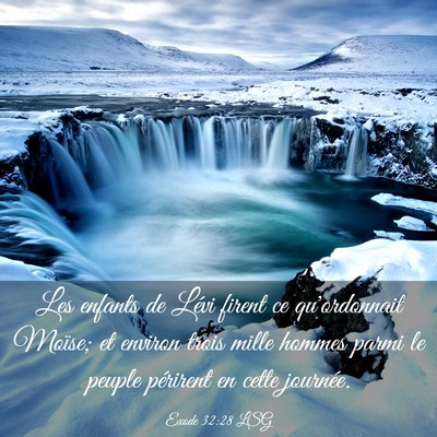Picture 03 - Exode 32:28 LSG - Les enfants de Lévi firent ce qu'ordonnait - Bible Verse Picture