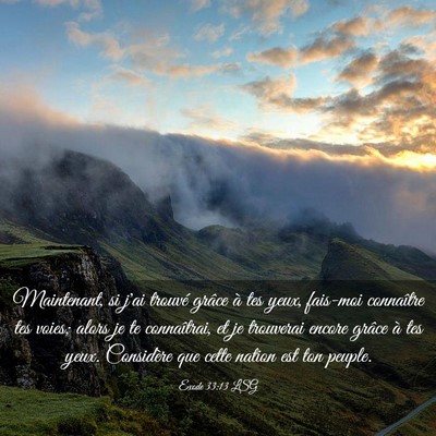 Picture 03 - Exode 33:13 LSG - Maintenant, si j'ai trouvé grâce à tes yeux, - Bible Verse Picture