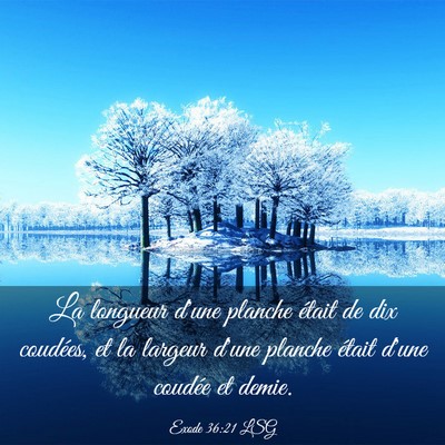 Picture 03 - Exode 36:21 LSG - La longueur d'une planche était de dix coudées, - Bible Verse Picture