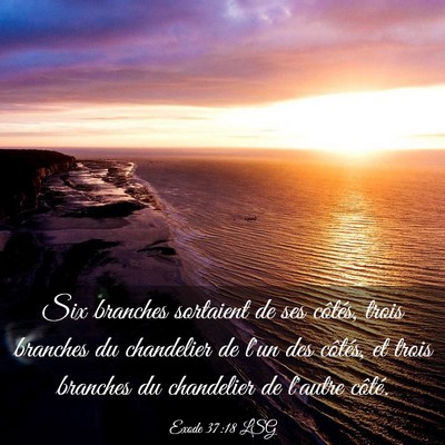 Picture 03 - Exode 37:18 LSG - Six branches sortaient de ses côtés, trois - Bible Verse Picture
