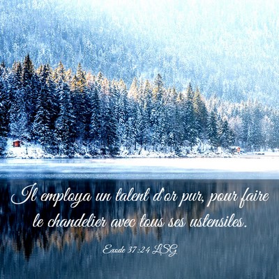 Picture 03 - Exode 37:24 LSG - Il employa un talent d'or pur, pour faire le - Bible Verse Picture
