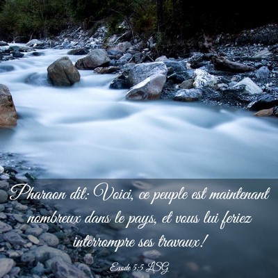 Picture 03 - Exode 5:5 LSG - Pharaon dit: Voici, ce peuple est maintenant - Bible Verse Picture