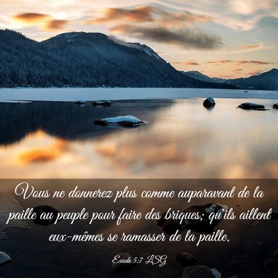 Picture 03 - Exode 5:7 LSG - Vous ne donnerez plus comme auparavant de la - Bible Verse Picture