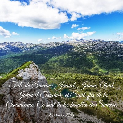 Picture 03 - Exode 6:15 LSG - Fils de Siméon: Jemuel, Jamin, Ohad, Jakin et - Bible Verse Picture