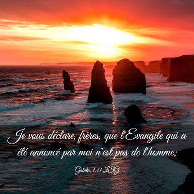 Picture 03 - Galates 1:11 LSG - Je vous déclare, frères, que l'Evangile qui a - Bible Verse Picture