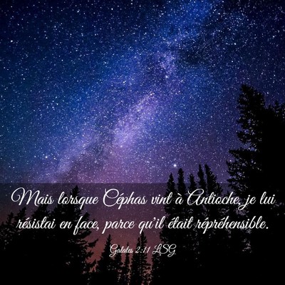Picture 03 - Galates 2:11 LSG - Mais lorsque Céphas vint à Antioche, je lui - Bible Verse Picture