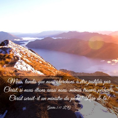Picture 03 - Galates 2:17 LSG - Mais, tandis que nous cherchons à être - Bible Verse Picture