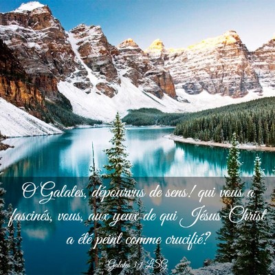 Picture 03 - Galates 3:1 LSG - O Galates, dépourvus de sens! qui vous a - Bible Verse Picture