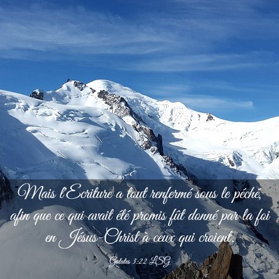 Picture 03 - Galates 3:22 LSG - Mais l'Ecriture a tout renfermé sous le péché, - Bible Verse Picture