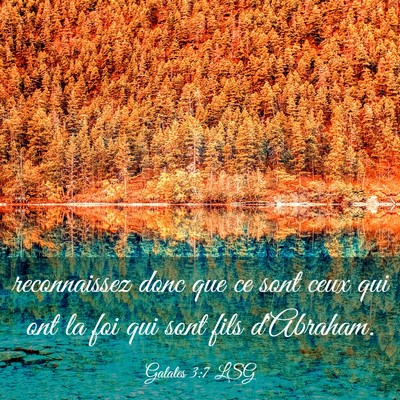 Picture 03 - Galates 3:7 LSG - reconnaissez donc que ce sont ceux qui ont la foi - Bible Verse Picture