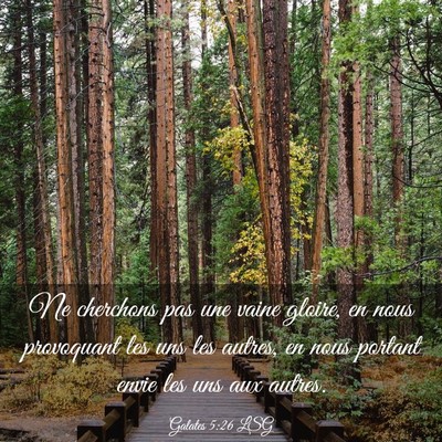 Picture 03 - Galates 5:26 LSG - Ne cherchons pas une vaine gloire, en nous - Bible Verse Picture