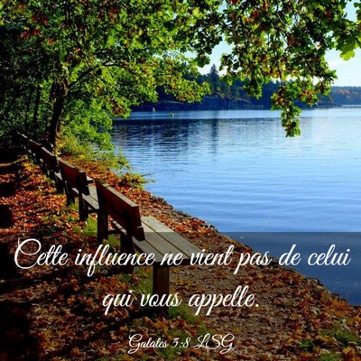 Picture 03 - Galates 5:8 LSG - Cette influence ne vient pas de celui qui vous - Bible Verse Picture