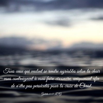 Picture 03 - Galates 6:12 LSG - Tous ceux qui veulent se rendre agréables selon - Bible Verse Picture
