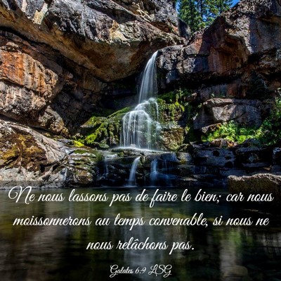 Picture 03 - Galates 6:9 LSG - Ne nous lassons pas de faire le bien; car nous - Bible Verse Picture