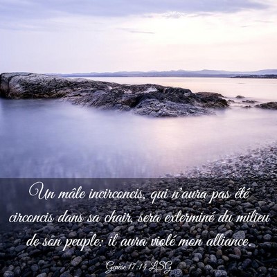 Picture 03 - Genèse 17:14 LSG - Un mâle incirconcis, qui n'aura pas été - Bible Verse Picture