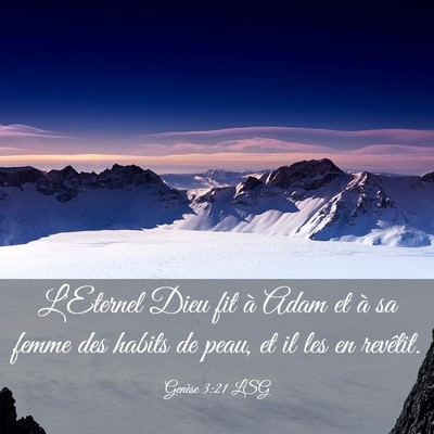 Picture 03 - Genèse 3:21 LSG - L'Eternel Dieu fit à Adam et à sa femme des - Bible Verse Picture
