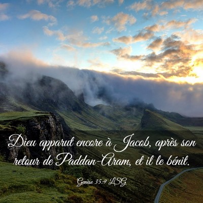 Picture 03 - Genèse 35:9 LSG - Dieu apparut encore à Jacob, après son retour - Bible Verse Picture