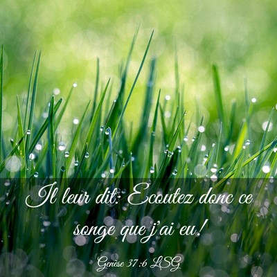 Picture 03 - Genèse 37:6 LSG - Il leur dit: Ecoutez donc ce songe que j'ai - Bible Verse Picture