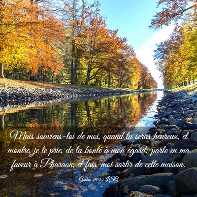 Picture 03 - Genèse 40:14 LSG - Mais souviens-toi de moi, quand tu seras heureux, - Bible Verse Picture