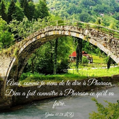 Picture 03 - Genèse 41:28 LSG - Ainsi, comme je viens de le dire à Pharaon, Dieu - Bible Verse Picture