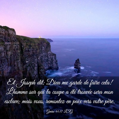 Picture 03 - Genèse 44:17 LSG - Et Joseph dit: Dieu me garde de faire cela! - Bible Verse Picture