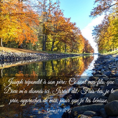 Picture 03 - Genèse 48:9 LSG - Joseph répondit à son père: Ce sont mes fils, - Bible Verse Picture