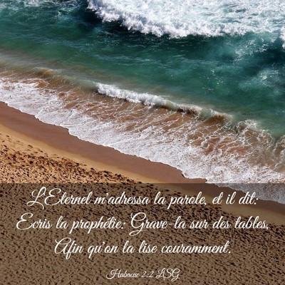 Picture 03 - Habacuc 2:2 LSG - L'Eternel m'adressa la parole, et il dit: Ecris - Bible Verse Picture