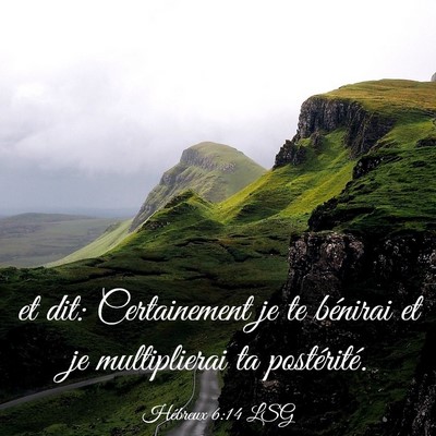 Picture 03 - Hébreux 6:14 LSG - et dit: Certainement je te bénirai et je - Bible Verse Picture