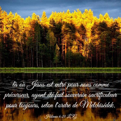 Picture 03 - Hébreux 6:20 LSG - là où Jésus est entré pour nous comme - Bible Verse Picture