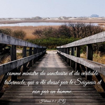 Picture 03 - Hébreux 8:2 LSG - comme ministre du sanctuaire et du véritable - Bible Verse Picture