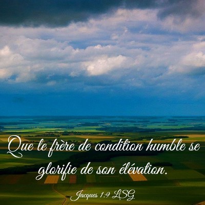 Picture 03 - Jacques 1:9 LSG - Que le frère de condition humble se glorifie de - Bible Verse Picture