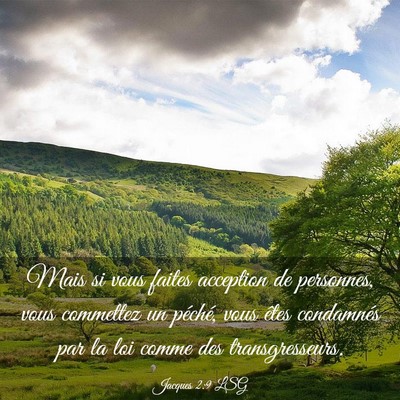 Picture 03 - Jacques 2:9 LSG - Mais si vous faites acception de personnes, vous - Bible Verse Picture
