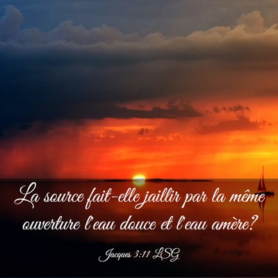 Picture 03 - Jacques 3:11 LSG - La source fait-elle jaillir par la même - Bible Verse Picture