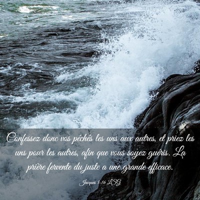 Picture 03 - Jacques 5:16 LSG - Confessez donc vos péchés les uns aux autres, - Bible Verse Picture