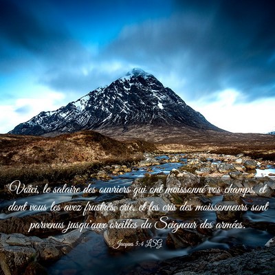 Picture 03 - Jacques 5:4 LSG - Voici, le salaire des ouvriers qui ont moissonné - Bible Verse Picture